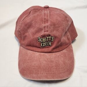 Welcome to Schitt's Creek Baseball Cap Red One Size Adjustable Embroidered